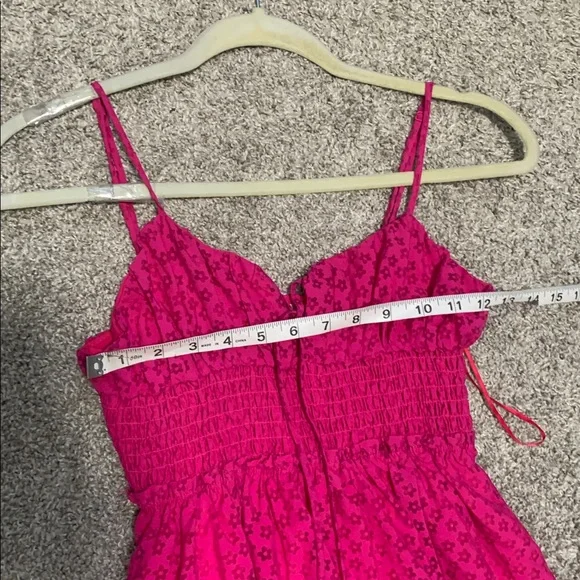 Urban Outfitters Pink Floral Milkmaid Mini Dress Size XS - Picture 9 of 12